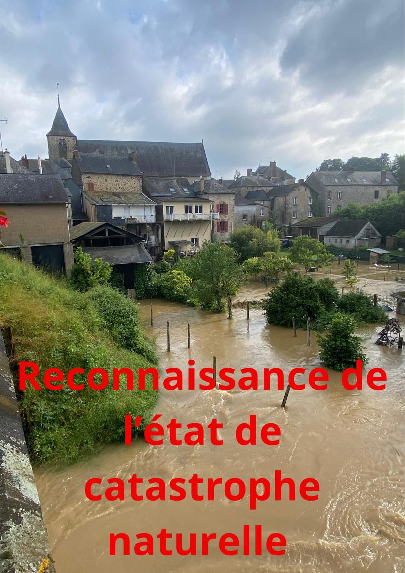 Reconnaissance de l'état de Catastrophe Naturelle