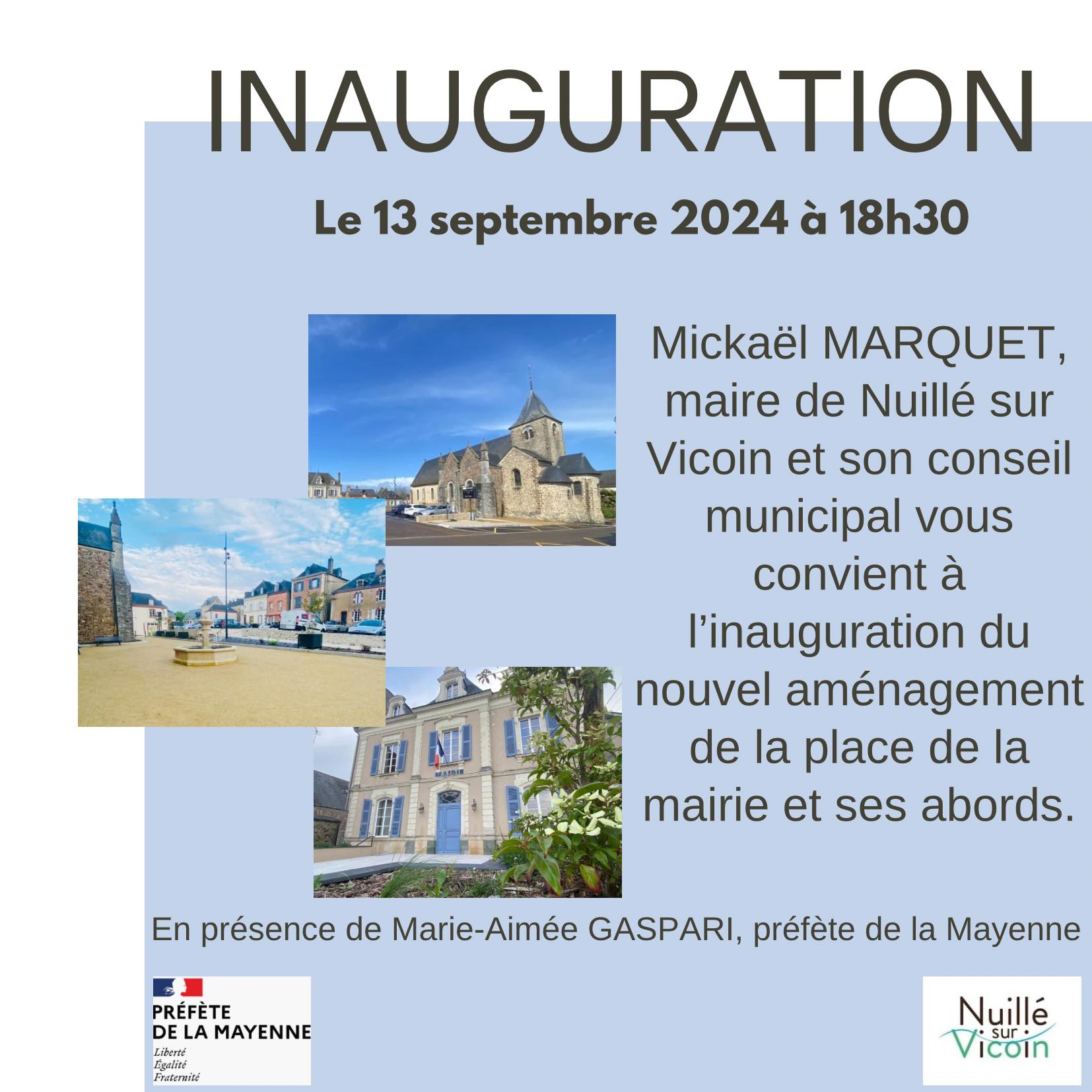 Inauguration de la place de la mairie et ses abords