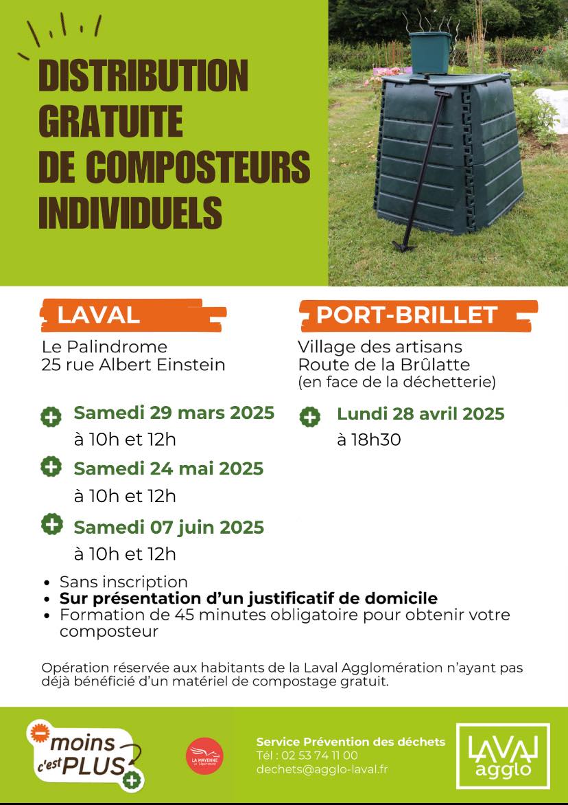 Distribution gratuite de composteur