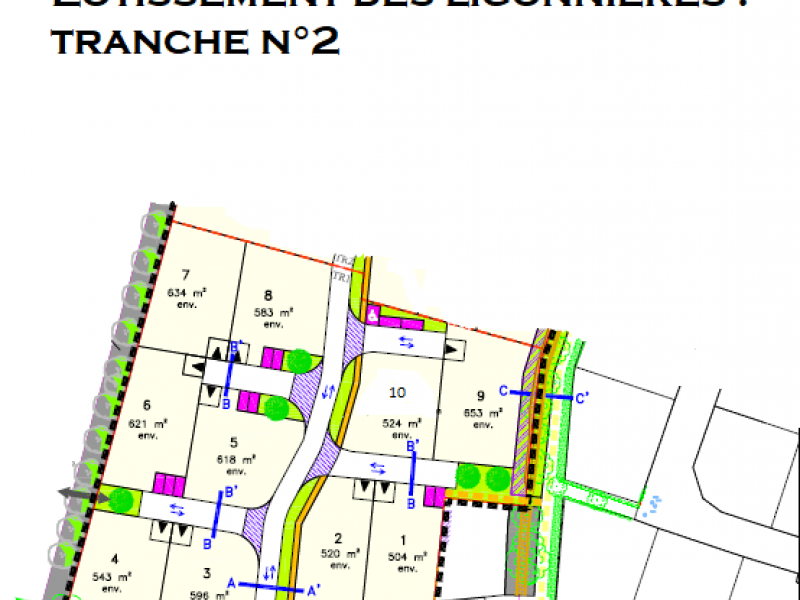 Plan des ligonnières tranche n°2