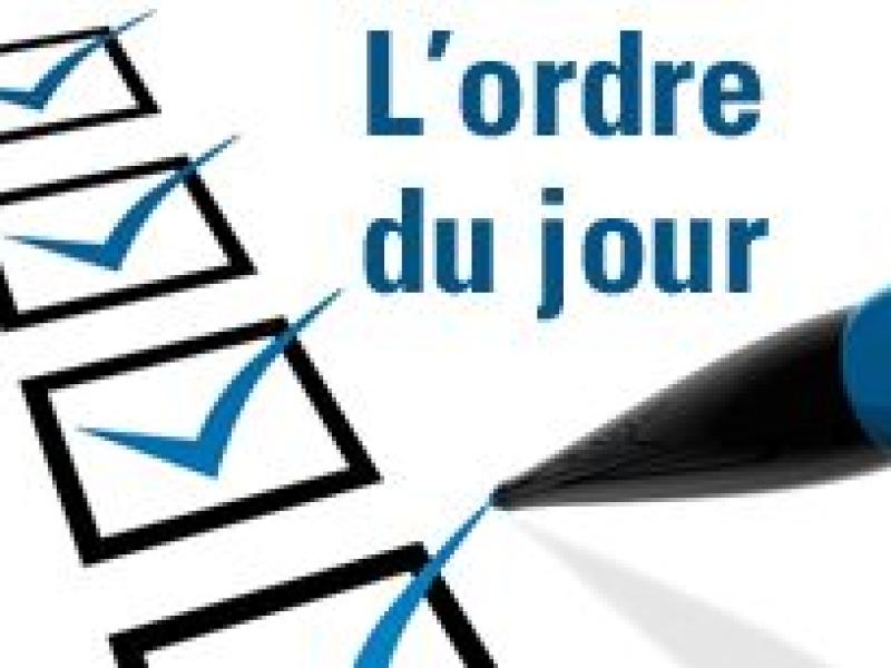 Ordre du jour du conseil muncipal