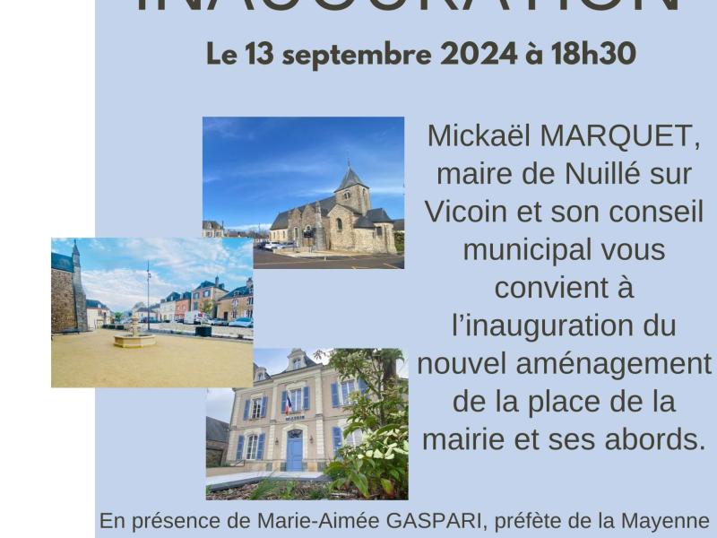 Inauguration de la place de la mairie et ses abords